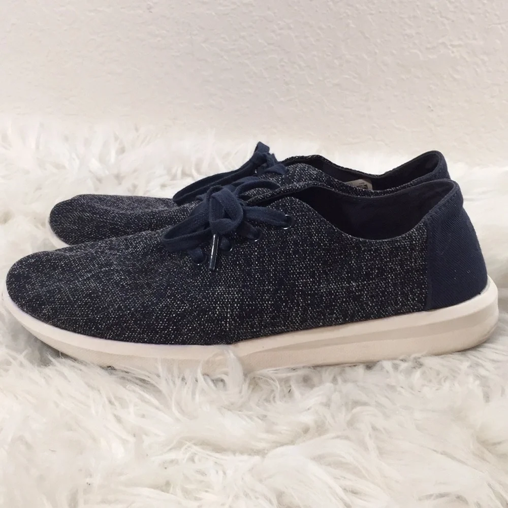 TOMS DEL REY TRAINERS SNEAKERS NAVY TWO TONE - Picture 6 of 9